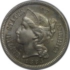 1883 Nickel Three Cent   Pcgs Pr-65