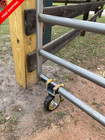 Gate Wheel For Metal Tube Gate  6   1 Pack 1  gold Clamps   Silver
