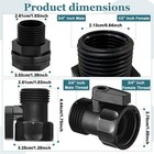 4 Pack Rain Barrel Spigot Kit 3 4   Plastic 3 4 Inch  4 Bulkhead 4 Valve 