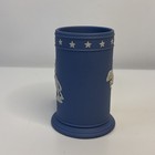 Rare Vtg Wedgwood Pale Blue Jasperware Patriot Spill Vase Horseman Stars 4 