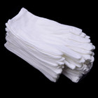 12 Pairs White Cotton Gloves Soft Cloth Dust Gloves Hand Gloves Work For Men Wom