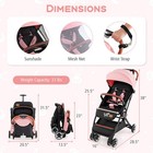 Babyjoy Lightweight Baby Stroller Aluminium Frame W  Net For Travel Pink