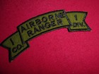 Vietnam War Subdued Scroll Patch I Co  Us 1st Infantry Division Airborne Ranger 