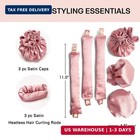 3sets 6pcs Ariuvor New Satin Heatless Hair Curler hair Rollers For Heatless Curl