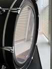 Dw Drum Workshop Design Series Satin Black Bass Drum 18 X 22   Evans Emad2