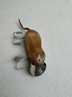 Vintage Heddon Meadow Mouse Lure  Floc Surface  Leather Tail  Usa Made
