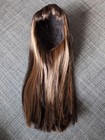 Truly Me 122 B Wig Dark Brown Hair Highlights Bangs American Girl Doll Custom