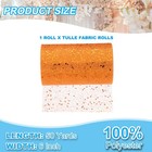 Tulle Fabric Rolls 6  By 50 Yards Fabric Spool Tulle For Diy  Orange