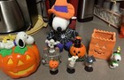 Vintage 80   s 90   s Halloween Lot Of 9  Mini Bobble Heads  Snoopy  Russ And More 