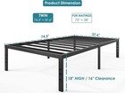 18 Inch Metal Bed Frame Twin No Box Spring Needed Heavy Duty Mattress Foundation
