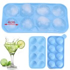 Round Ice Cube Ball Maker Tray Silicone 8-grid Sphere Mold Bar Whiskey Cocktails
