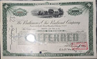 Vintage 1954 Baltimore   Ohio Railroad Co  Green Preferred Stock 100 Shares