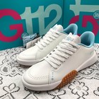 New G fore G4 G 112 Men s White blue Golf Shoes Pu Leather White Sneakers 