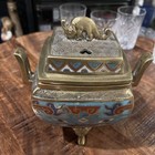 Chinese Cloisonn   Tripod Censer Incense Burner - Apocryphal Xuande Mark Ds17