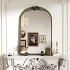 Arched Antique Mirror Arch Vintage Mirror For Wall Metal Framed Baroque Mirrors