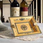 Tabletop Ashtray cigar Ashtray For Indoor Or Outdoor 7 48 6 3 1 38inch  Gold 