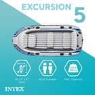 Intex Excursion 5 Inflatable Fishing Boat Set With Transom Mount Trolling Motor