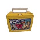 Vintage Kool-aid Man Beats The Thirsties Yellow Plastic Lunch Box W  Thermos