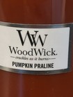 New Woodwick Candle Pumpkin Praline Hourglass Jar Wood Lid Crackle Large 21 5 Oz