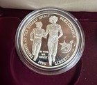 1995 Us Olympic Games Atlanta Centennial Two Coin Silver Proof Set Box   Coa  49