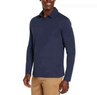 Banana Republic Men   s Long Sleeve Luxe Touch Polo Shirt  Blue  Size M
