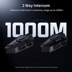 2pcs T5 Motorcycle Bluetooth Headset Helmet Intercom 2-way 1000m Communication