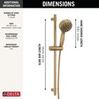 Delta Proclean 7-spray Hand Shower With Slide Bar  Champagne Bronze  Model   515