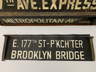 Nyc Subway Roll Sign Irt 1949 Brooklyn Bridge Manhattan River Parkchester Bronx