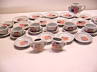 Kids China Tea Set From China In A Wicker Picnic Basket      r428