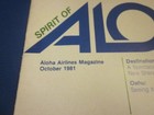 Spirit Of Aloha Airlines Magazine 1981 Hawaii Info Ads Hotel Tourist Articles
