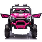 24v 400w Electric Ride On Utv Car Toys Power Wheels For Kids 3-5 W  Remote  Pink
