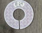 Baby Closet Dividers Set 0-24 Months Purple Nursery Closet Organizers