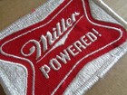 Miller Powered Beer Uniform Patch - 3 3 4 X 2 3 4 - New Vintage - Original 