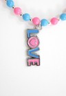 New--- love   4 Piece Pink   Turquoise Girl s Jewelry Set-really Cute 