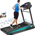 3 25hp Foldable Electric Treadmill Portable Quiet For Home With 15  Auto Incline