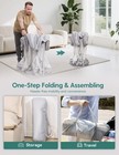 Foldable Baby Playpen 46x46x26 Grey With Mat Portable Babelio Playard Babies
