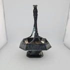 Antique Derby Silver Co Basket Dutch Repousse Windmill Scenes Cherub Handle 740