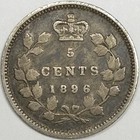 1896 Canada Silver 5 Cents - F  lot 2 