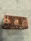 Vintage Letterpress Printing Block    september    Advertising Original Used