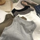 Summer Short I-word Undershirt Female Beauty Back All-in-one With Bra Pads In Cr