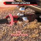 Tri Ball Hitch Trailer Mount W  Lock  Tow Hook   Clevis Shackle  For 2  Receiver