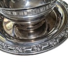 Vintage Oneida Silversmiths Silver Plated Bowl Attached To Plate