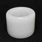 Chinese Natural White Stone Jade Carving Thumb Rings Pendant Gift Collectible