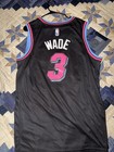 Dwayne Wade Miami Heat Red Jersey Men   s Black Size 52 Vice City Edition