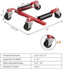 4pcs Car Dolly Wheel Tire Dolly Heavy Duty Skate Auto Repair Moving Dolly 6000lb