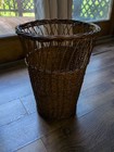 Vintage Wicker Umbrella Basket Stand 17 5   h X 12 5 w Some Damage 