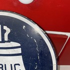 Vintage Bell Systems Public Telephone Double Sided Flange Sign Painted Metal  o