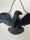 Vtg Cast Metal Bald Eagle Wall Hanging Inside outside 17    Plaque Patriotic 3d
