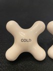 Antique Porcelain Faucets Cross Knobs Handles Hot   Cold Brass Fittings Cool 