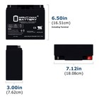 Mighty Max 12v 18ah Ups Replacement Battery For Apc Rbc11  Rbc7  Rbc55 - 2 Pack